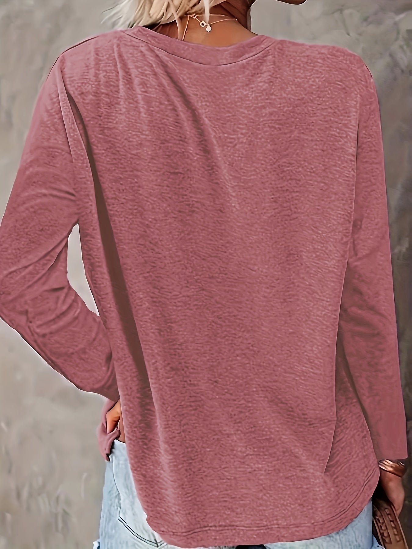 Christmas Tree Print Crew Neck T-Shirt, Casual Long Sleeve T-Shirt For Spring & Fall, Women's Clothing