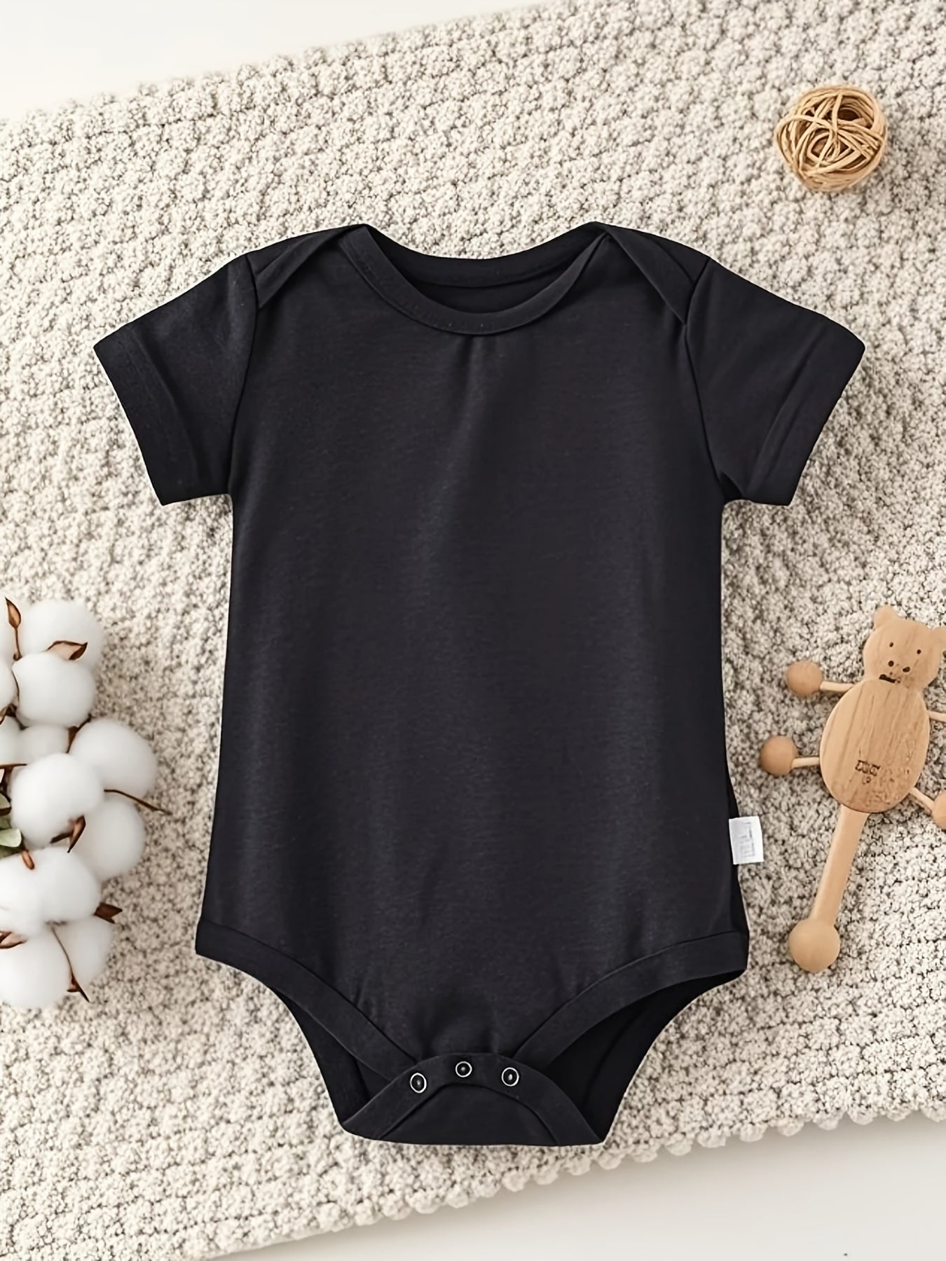 100% Cotton Baby Crawling Clothes - Tigger & Pooh Easter Design, Soft Gray, Short Sleeve, Round Neck, All-Season Casual Wear for Little Ones, Allseason Clothing | Playful Print Top | Cotton Fabric, Baby Clothes, for Outdoor