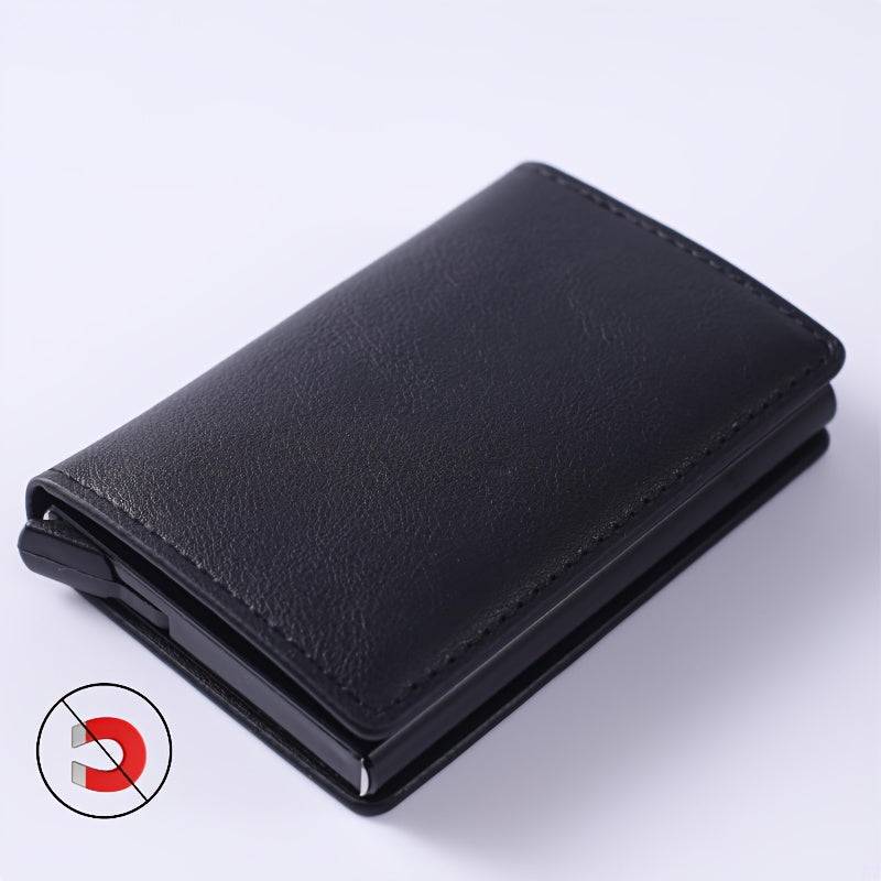 [6 Slots Anti-RFID Card Holder] 1pc Men's Minimalist Multi-Functional Anti-RFID Blocking Card Holder With 6 Card Slots, Protects ID & Credit Cards, Ideal Gift For Men