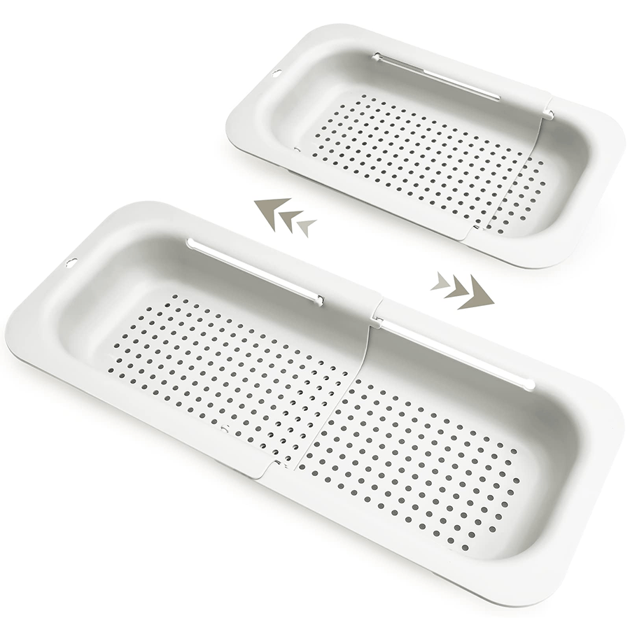 1pc Extendable Collapsible Sink Colander and Strainers Basket for Kitchen - Perfect for Fruit and Vegetable Straining and Draining