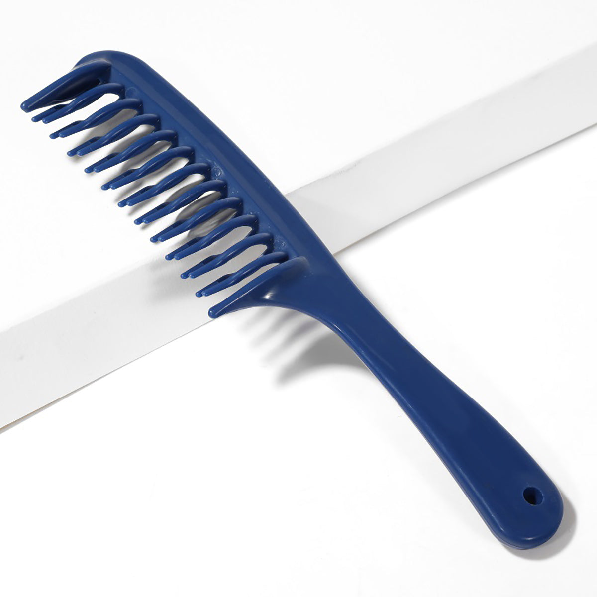 1pc Double Row Wide Tooth Detangler Hair Comb Shampoo Comb With Handle For Long Curly Wet Or Dry Hair
