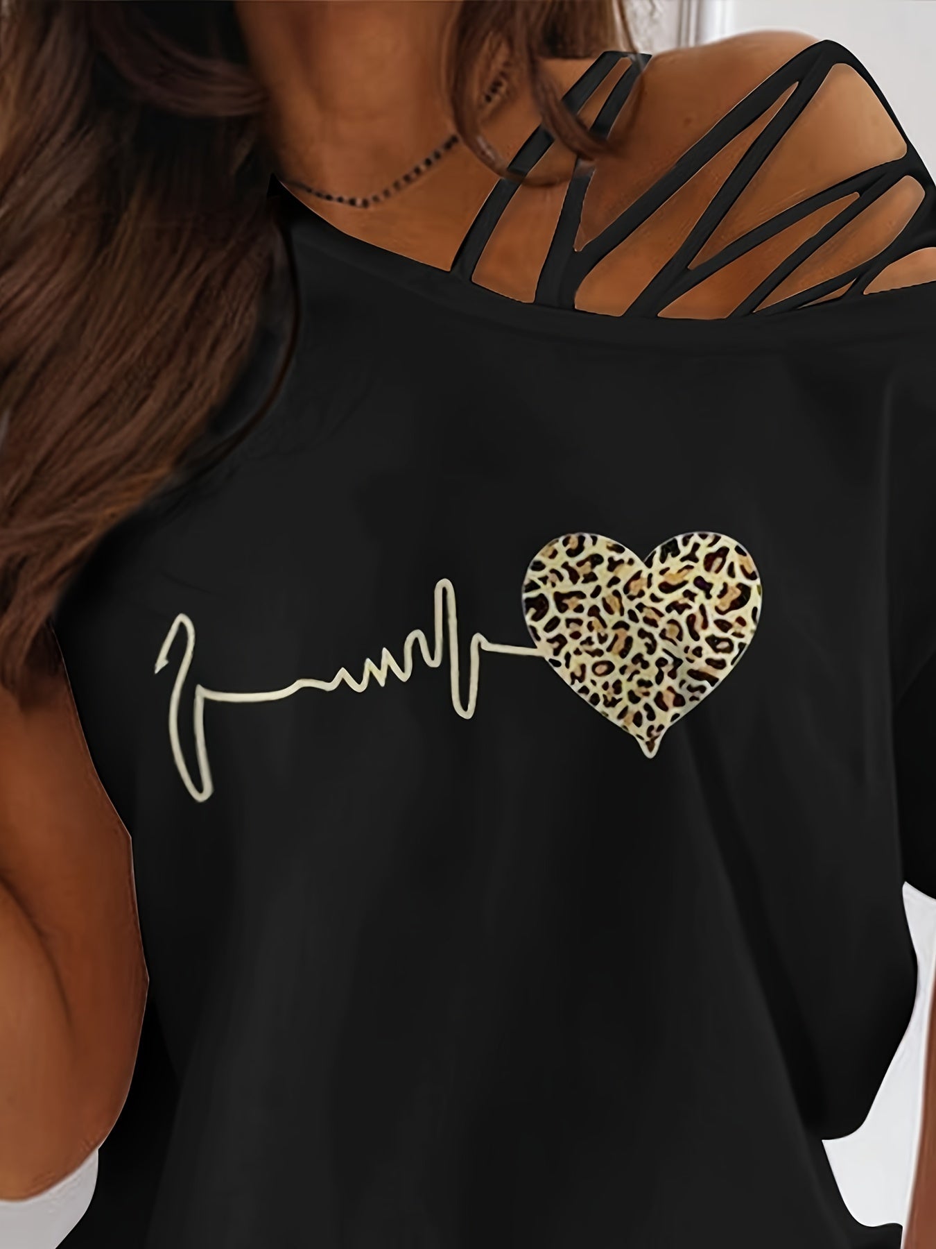 Letter NOPE Print T-shirt, Casual Strappy Short Sleeve T-shirt For Spring & Summer, Women's Clothing