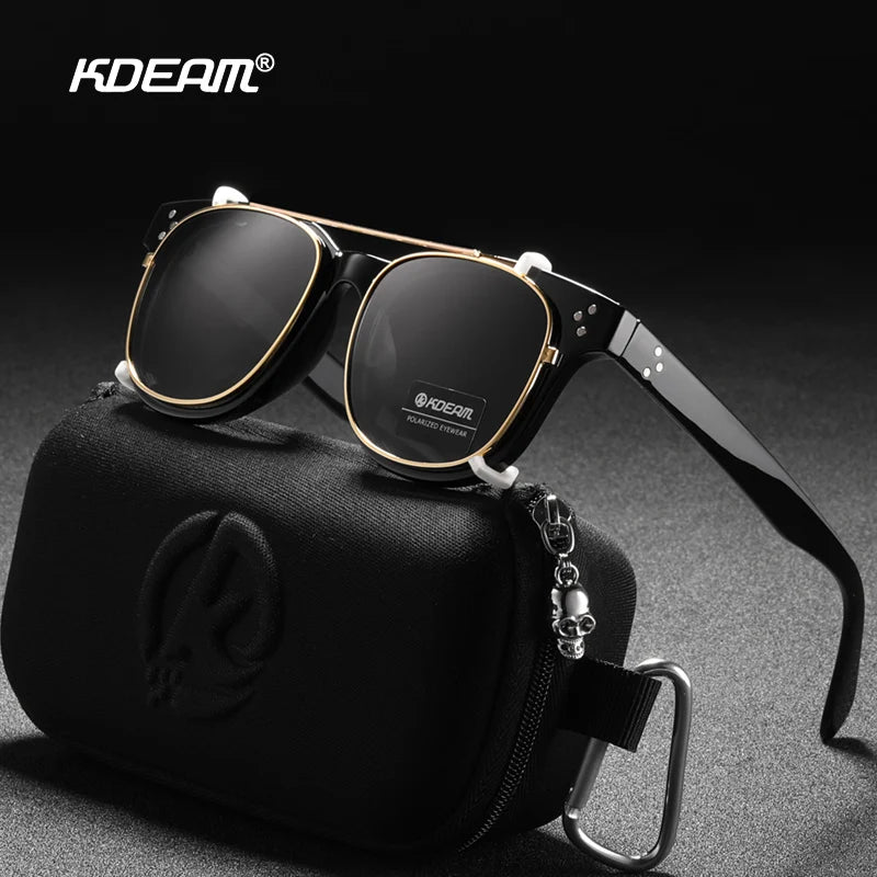 KDEAM Streamlined Designer Clip On Women Men Sunglasses Polarized Detachable UV400 Sunglass Customizable Myopia Glasses KD127
