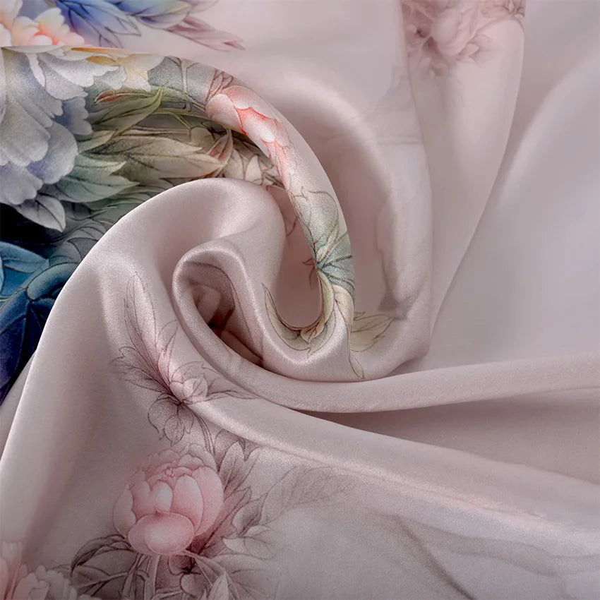 [BYSIFA] Fashion Brand Silk Scarf New Chinese Style Long Scarves Wraps Top Grade Silkworm Cocoon Silk Neck Scarf Cape Foulard