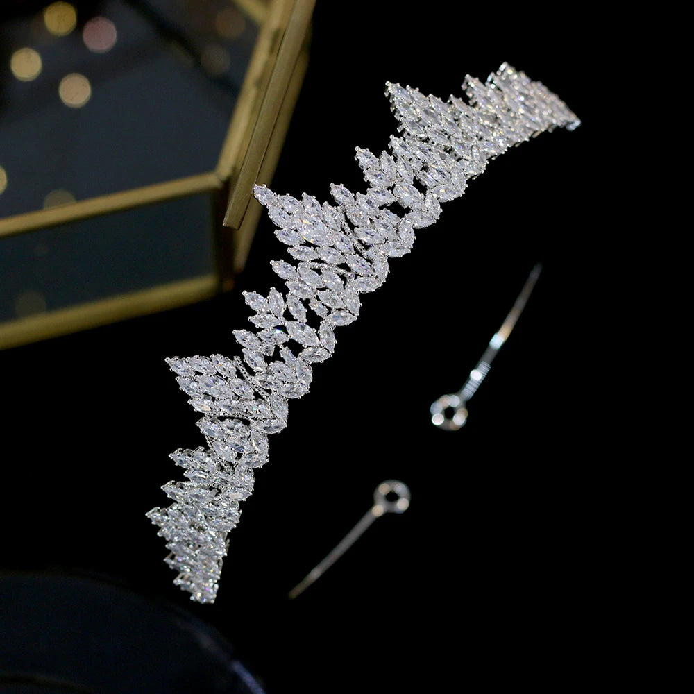 New tiara AAA CZ bridal headdress wedding jewelry bride crystal crown headband fashion jewelry A00676