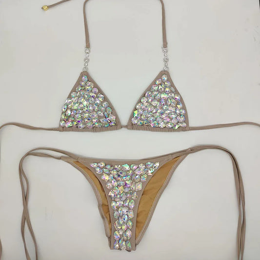 2020 venus vacation diamond bikini set bandage swimwear sexy women bathing suit push up beachwear biquini