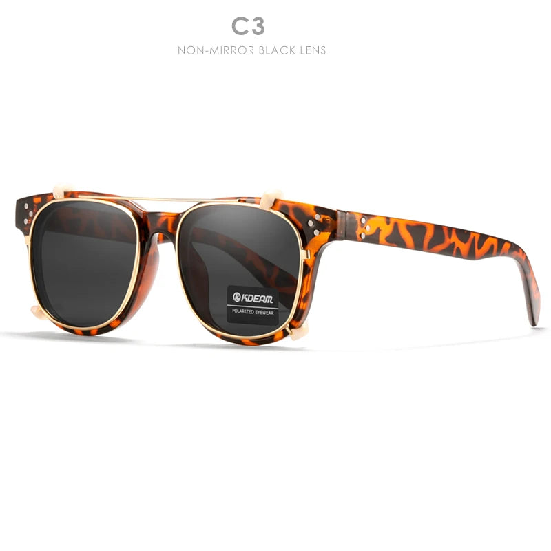 KDEAM Streamlined Designer Clip On Women Men Sunglasses Polarized Detachable UV400 Sunglass Customizable Myopia Glasses KD127