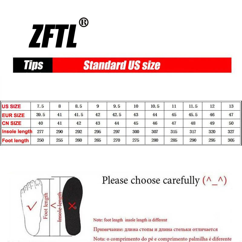 ZFTL New Men Dress shoes Genuine Leather Man Business shoes Big Size Men's Wedding shoes Casual Lace-up shoes Handmade  2025