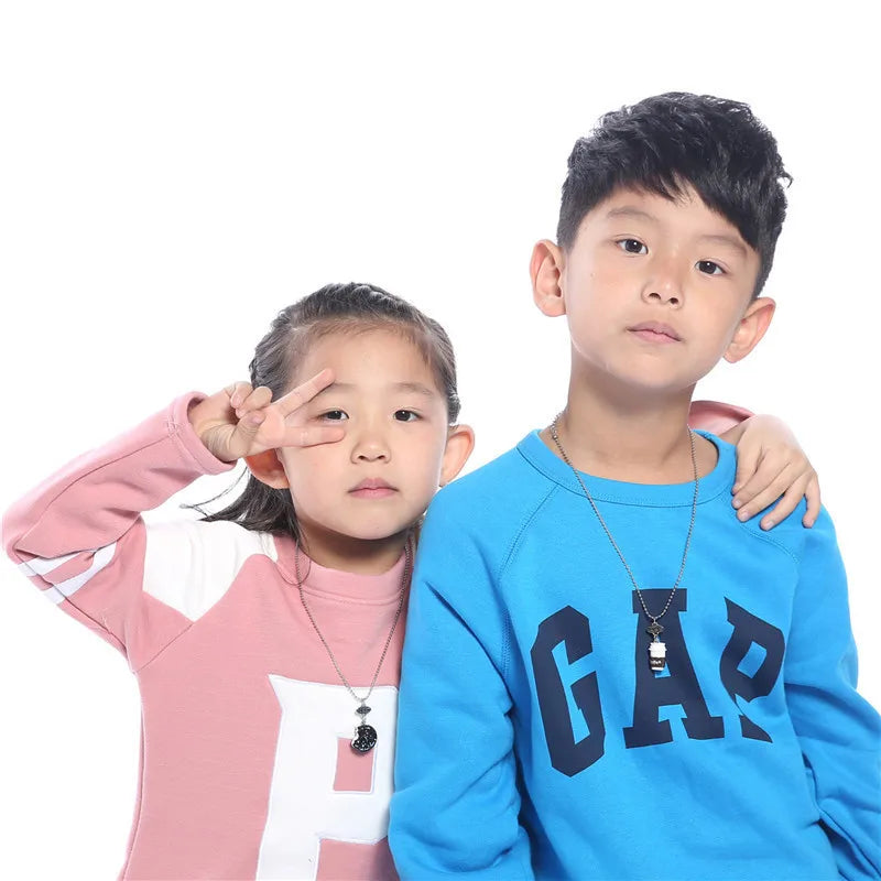 Popular Children Jewelry Pendant Necklace 3D Coffee Cup Oreo Biscuit BEST FRIENDS Letter Advanced Beads Chain Wholesale NT7606