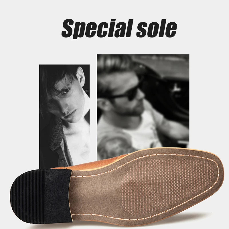 ZFTL New Men Dress shoes Genuine Leather Man Business shoes Big Size Men's Wedding shoes Casual Lace-up shoes Handmade  2025
