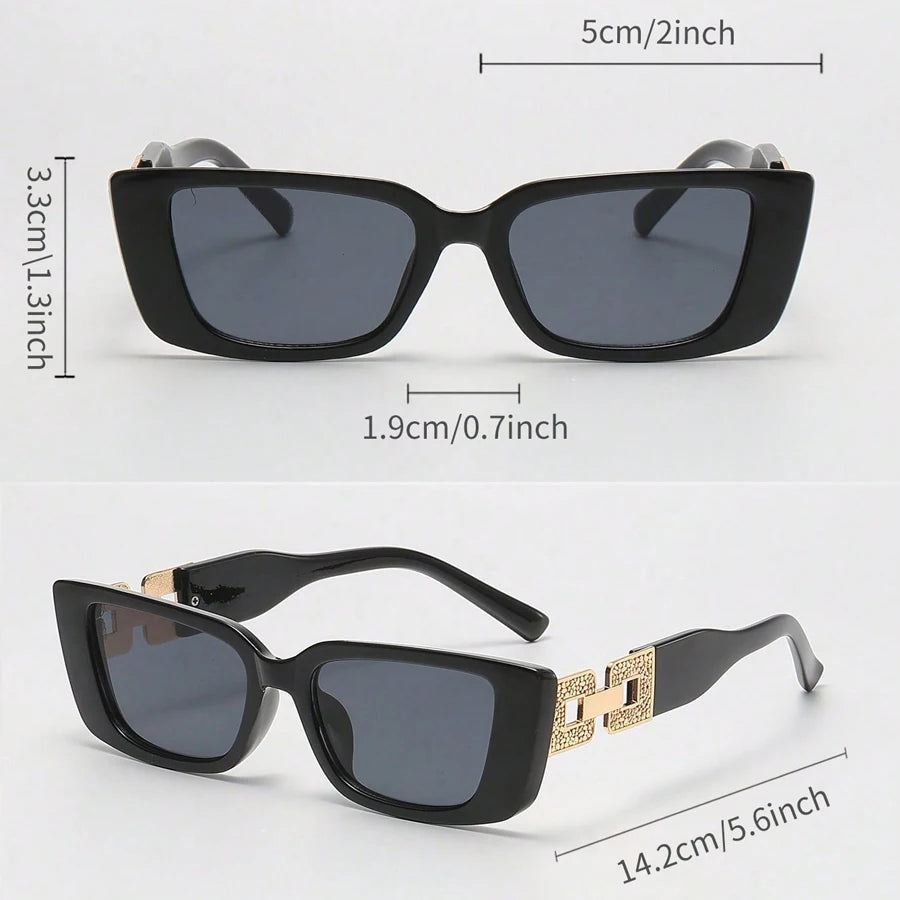 Fashion Cat Eye Sunglasses Men Women Outdoor UV400 Shades Street Photo Sunglasses Metal Chain Legs Classic Gafas De Sol