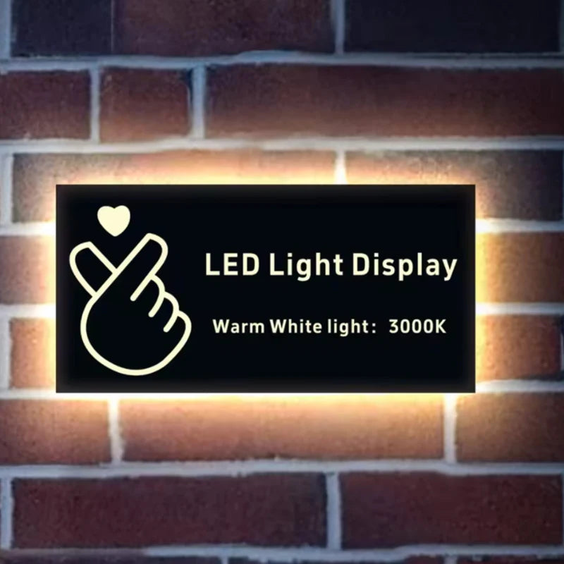 Modern Font Personalized Laser Cut Acrylic Plate Custom 3D LED Light House Number Sign Illuminated Address Plaque For Outdoor