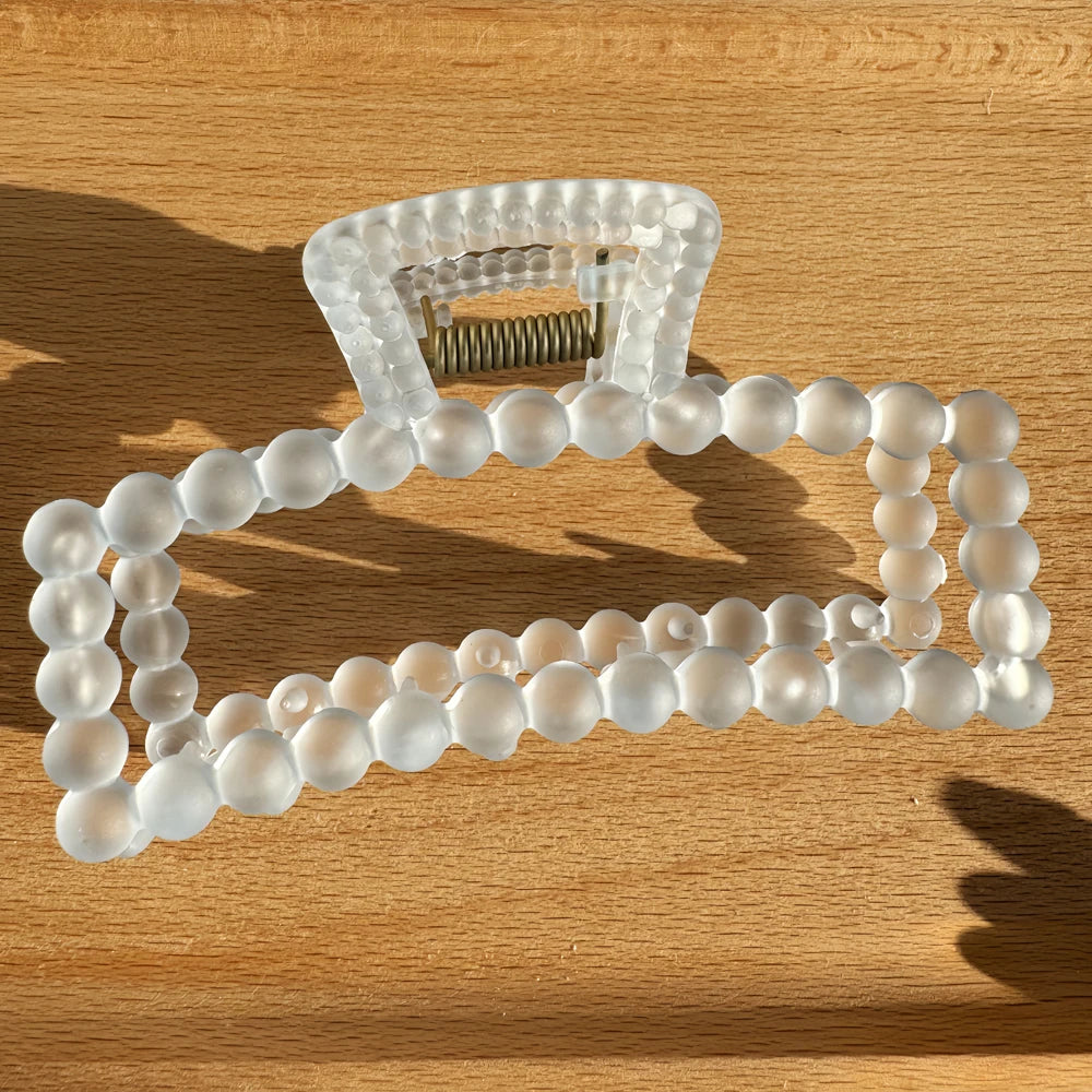 Matte Translucent Square Hair Claw Clip Hair Grab Clip Women's Hair Clip Macaron Hair Clip Hot Hair Accessories