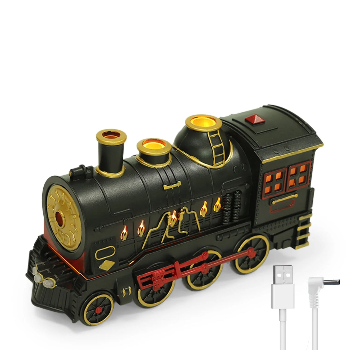 New 300ML Train Air Humidifier Ultrasonic Aromatherapy Diffuser USB Fragrance Essential Oil Aroma Difusor Smoke Ring Sprayer