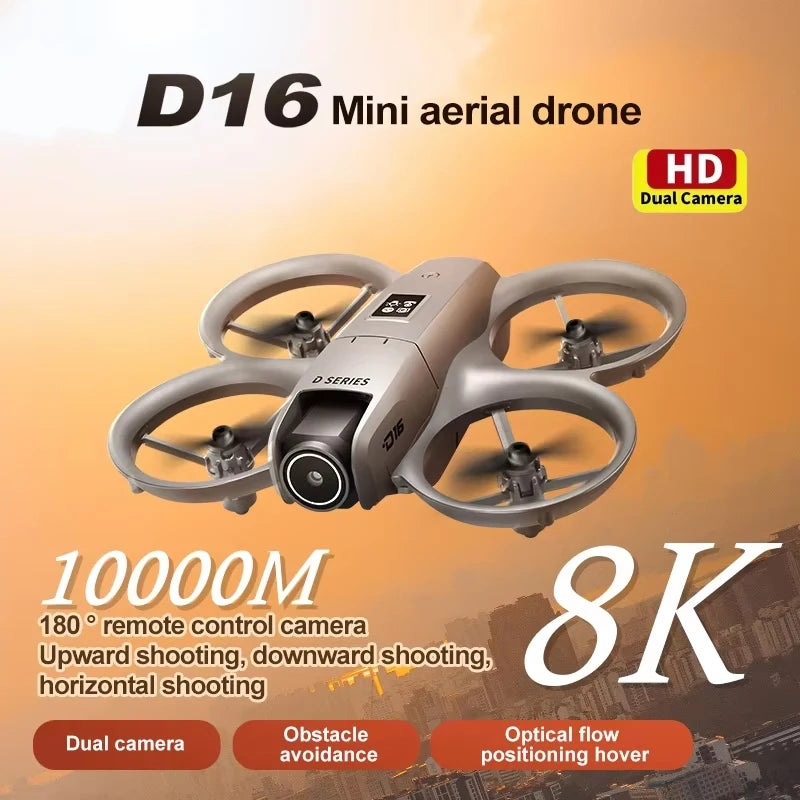 XIAOMI D16 Mini Drone 8k Camera ESC Aerial Aircraft Air Pressure Fixed Height Pocket UFO Obstacle Remote Control Quadcopter