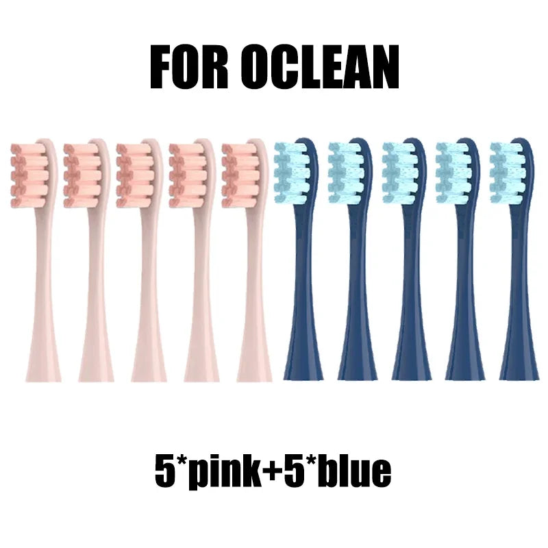 10PCS Replacement Brush Heads for Oclean X PRO/Z1/F1/One/Air 2/SE Soft DuPont Nozzles Vacuum Sealed Packaged