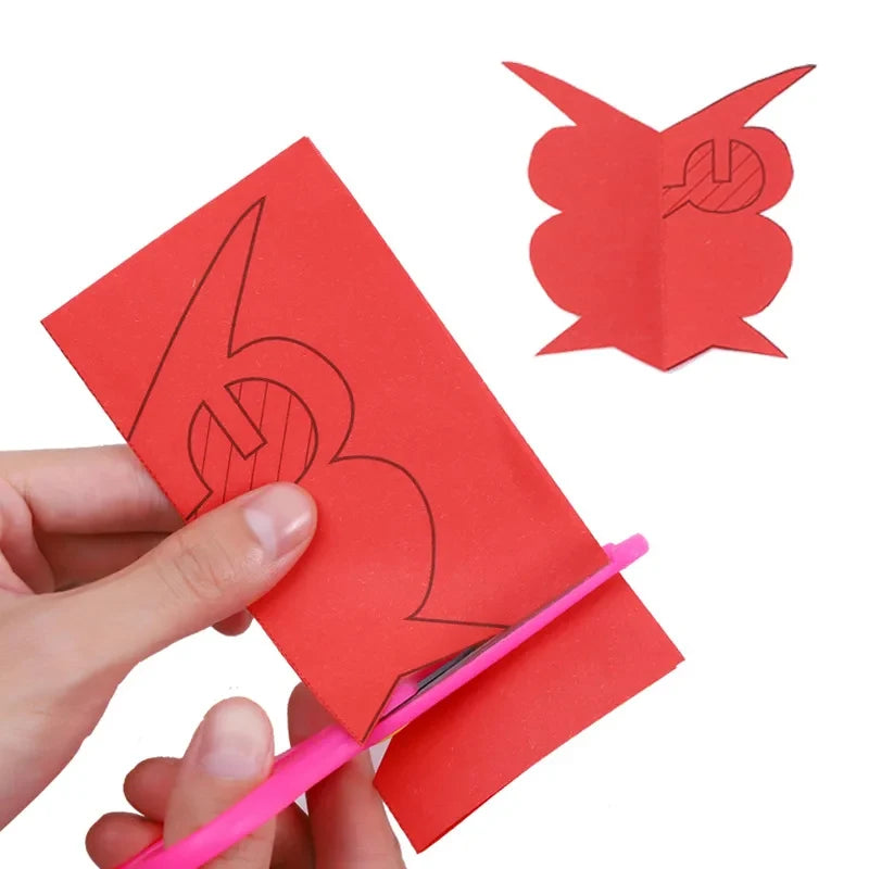 48/96pcs Children Paper Cuttings Toys Handmade DIY Material Puzzle Early Education Toy Art Supply Handicrafts with Scissors TMZ