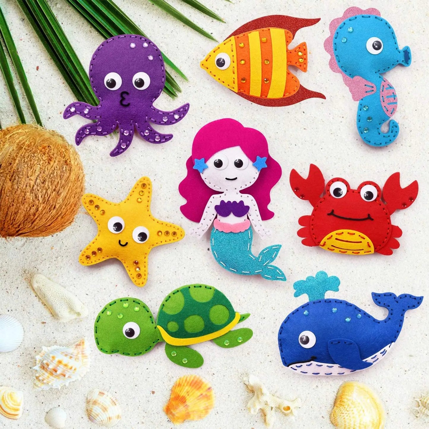 Farm Animals Sewing Craft Kit Felt Animal DIY Craft Sewing Kit for Girls and Boys Educational Sewing Kit for Kids