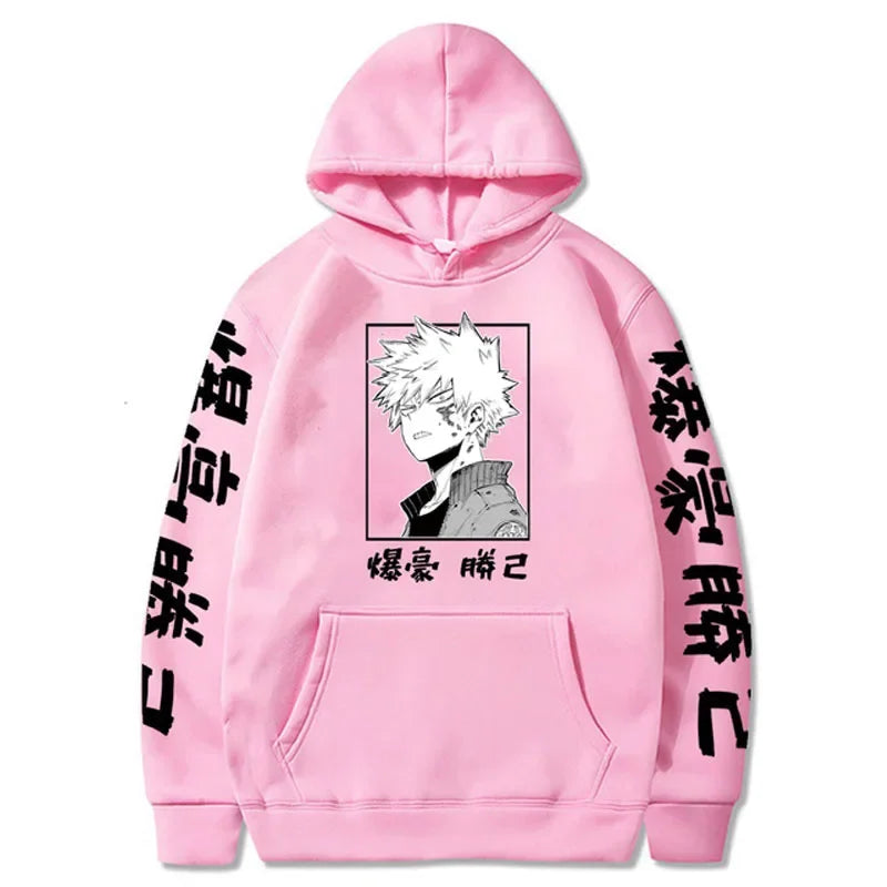 Anime Figure My Hero Academia Katsuki Bakugo Hoodies Men's Women Japanese Style Anime Sweatshirt Funny Harajuku Casual Pullovers