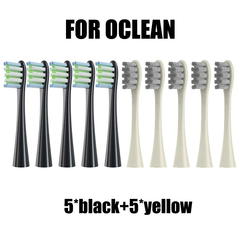 10PCS Replacement Brush Heads for Oclean X PRO/Z1/F1/One/Air 2/SE Soft DuPont Nozzles Vacuum Sealed Packaged