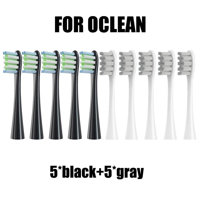 10PCS Replacement Brush Heads for Oclean X PRO/Z1/F1/One/Air 2/SE Soft DuPont Nozzles Vacuum Sealed Packaged