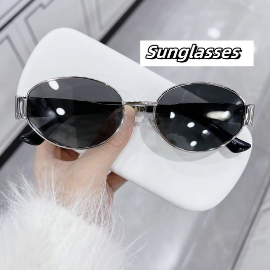 Cat Eye Sunglasses Fashion Street Photo Women's Sun Glasses Men Ellipse Eyeglasses Outdoor Travel Driving UV400 Goggles Eyewear