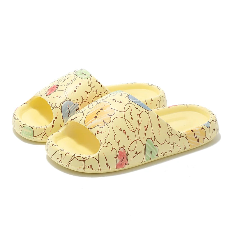 Women's Slippers Fashion Light EVA Soft Home Sole Slipper Bathroom Anti-Slip Casual Indoor Slipper Beach Sandal Flip-Flops