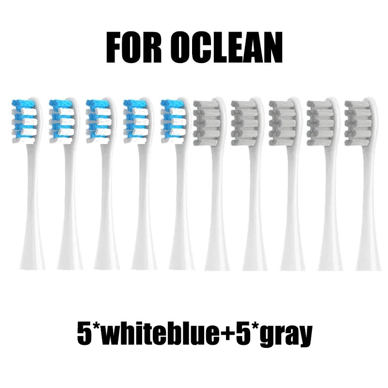10PCS Replacement Brush Heads for Oclean X PRO/Z1/F1/One/Air 2/SE Soft DuPont Nozzles Vacuum Sealed Packaged