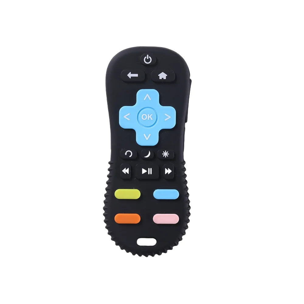 Baby Silicone Remote Control Toys Teether Baby Anti Teething Stick Bite Happy Cartoon Pacifier Bite Toys