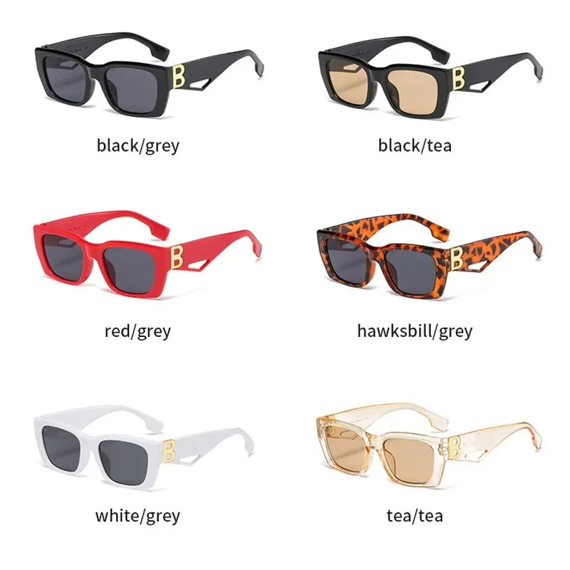 2025 New Fashion Square Sunglasses Women Personality B Word Trend Sunglasses Ins Sunglasses Ladies Gafas De Sol Mujer