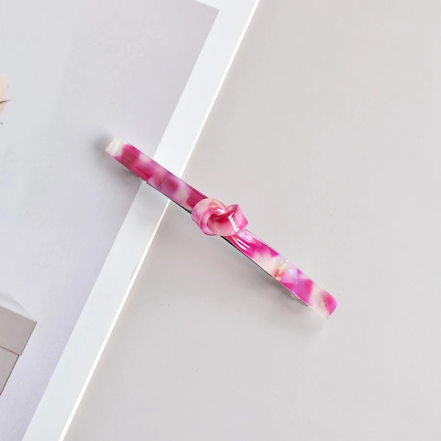 1PC Ladies Polychromatic acetic acid tie one-line spring clip thin hair half hair special holiday gift holiday