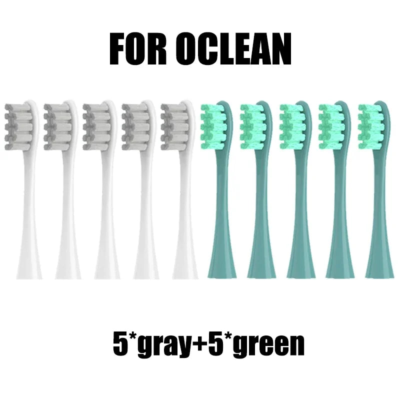10PCS Replacement Brush Heads for Oclean X PRO/Z1/F1/One/Air 2/SE Soft DuPont Nozzles Vacuum Sealed Packaged