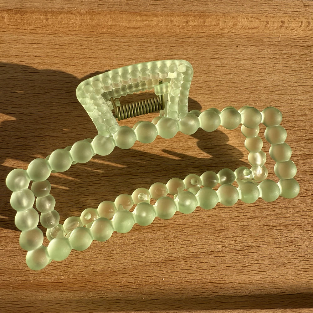 Matte Translucent Square Hair Claw Clip Hair Grab Clip Women's Hair Clip Macaron Hair Clip Hot Hair Accessories