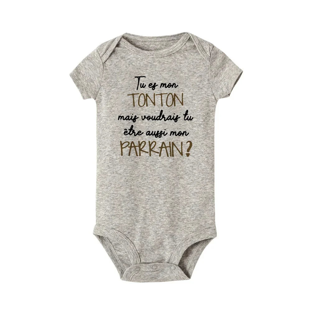 You Are My TATA But Would You Also Like To Be My Godmother Baby Bodysuit Clothes Summer Infant Jumpsuit Boy Girl Toddler Outfits