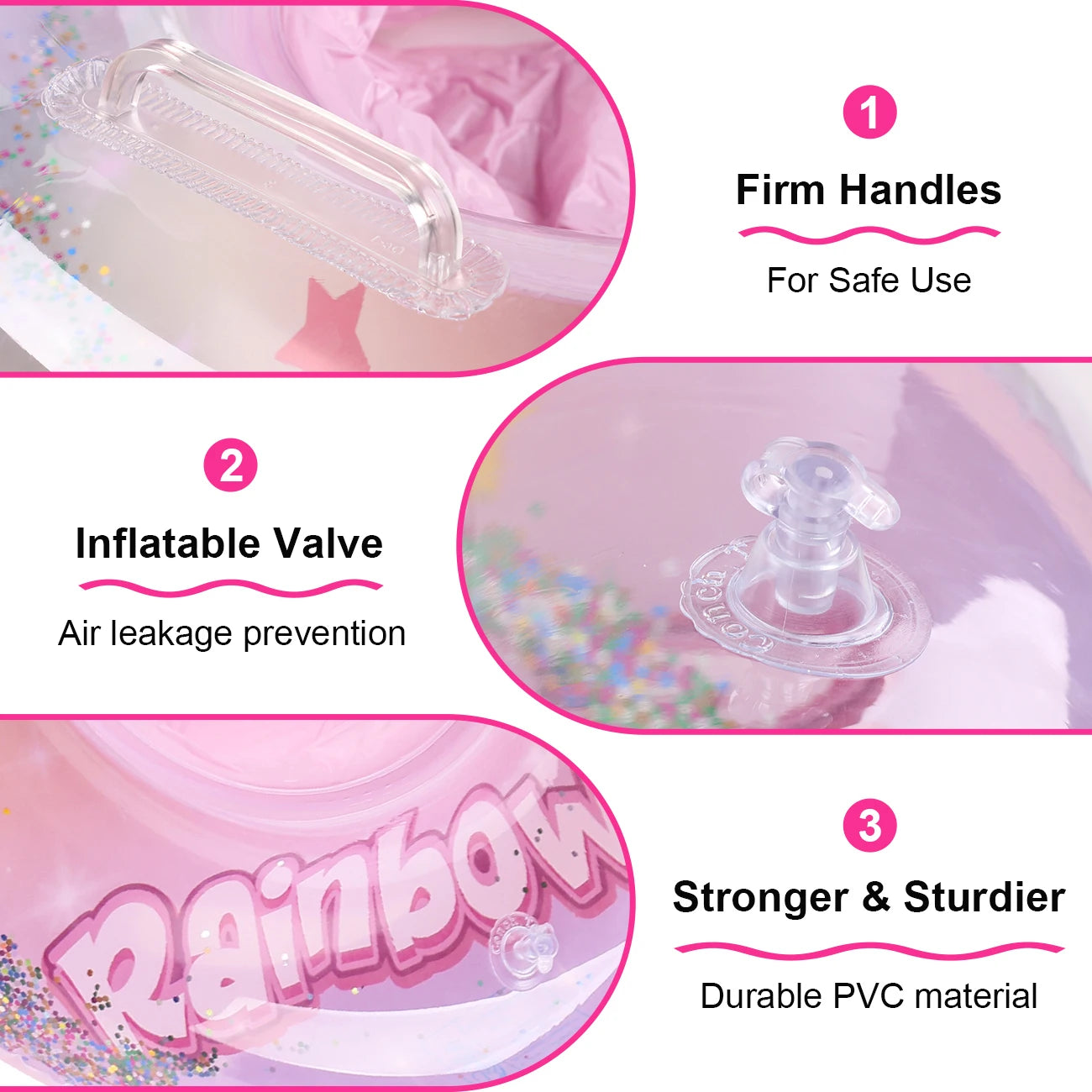 Pool Float for Kids Unicorn Swim Floats for Toddlers Age 3-8 Years Inflatable Floaties Unicorn Swimming Ring