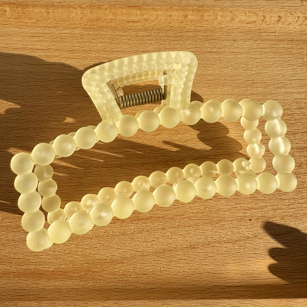 Matte Translucent Square Hair Claw Clip Hair Grab Clip Women's Hair Clip Macaron Hair Clip Hot Hair Accessories