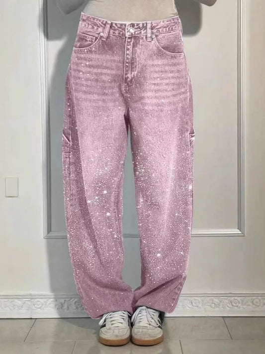 Women Autumn Winter Trouser Pants Solid Color High Waist Button Pockets Wide Leg Pants Casual Fashion Comfortable Regular Fit