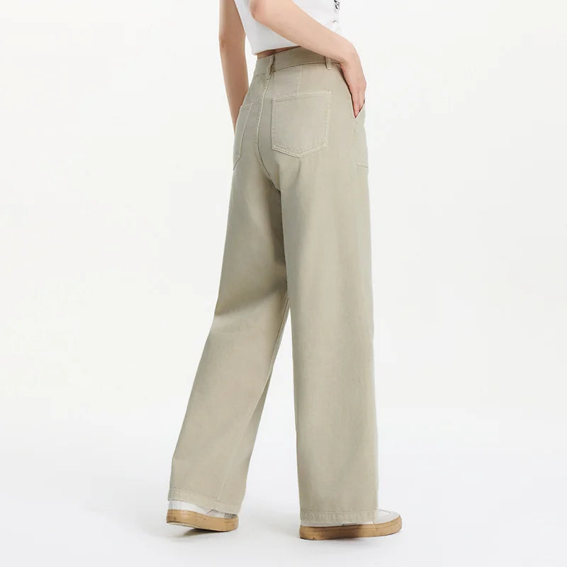 Semir Cargo Style Denim Pants Women 2025 Summer New Cotton Wide Leg Cool Girl Pants