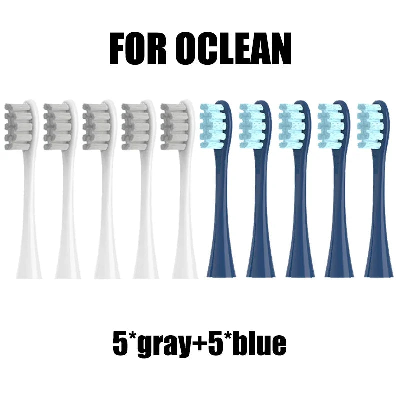 10PCS Replacement Brush Heads for Oclean X PRO/Z1/F1/One/Air 2/SE Soft DuPont Nozzles Vacuum Sealed Packaged