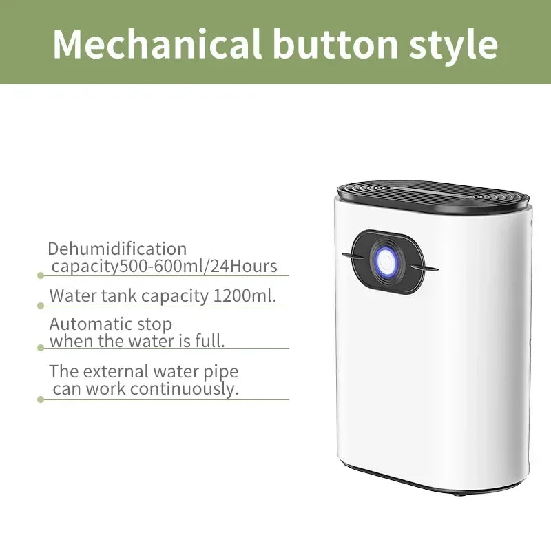 1.2L Dehumidifier and Air Purifier 2 in 1 For Home For Room For Kitchen, Mute Moisture Absorbers Air Dryer Moisture Proof