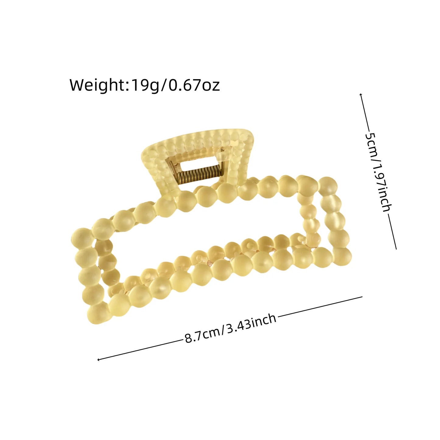 Matte Translucent Square Hair Claw Clip Hair Grab Clip Women's Hair Clip Macaron Hair Clip Hot Hair Accessories