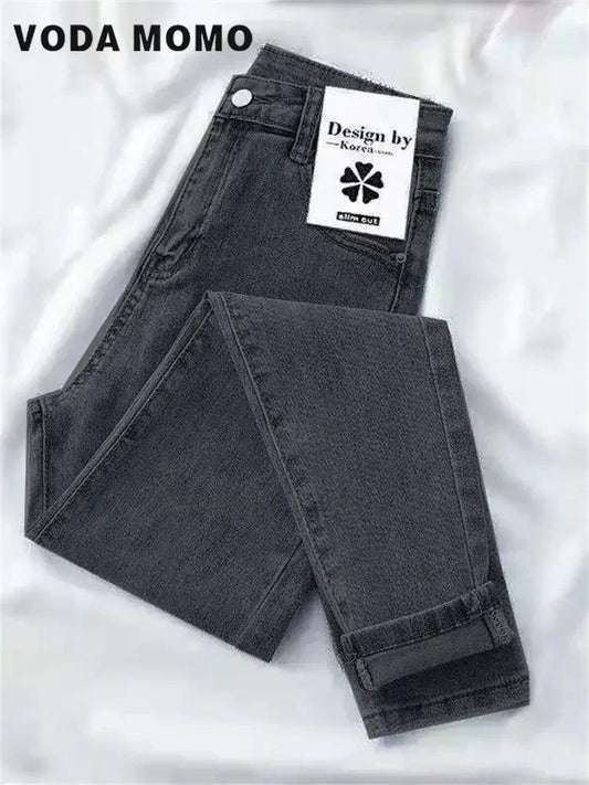 2023 New Female Spring Autumn Trousers Skinny Stretch Jean For woman High Waist pencilPants Vintage Slim Denim Pants Streetwear