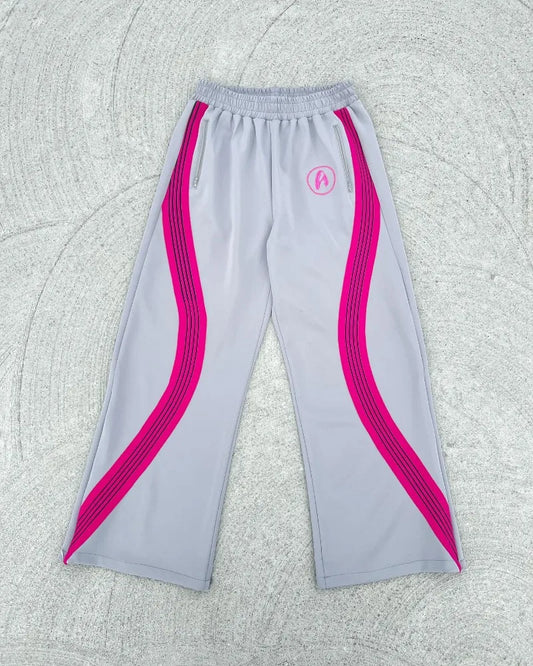High street hip-hop side stripe stitching design straight pants for women y2k clothing 2000s casual niche simple sweatpants 2024