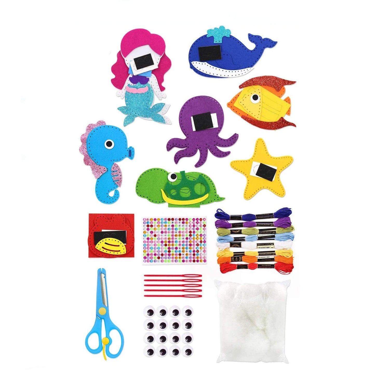 Farm Animals Sewing Craft Kit Felt Animal DIY Craft Sewing Kit for Girls and Boys Educational Sewing Kit for Kids