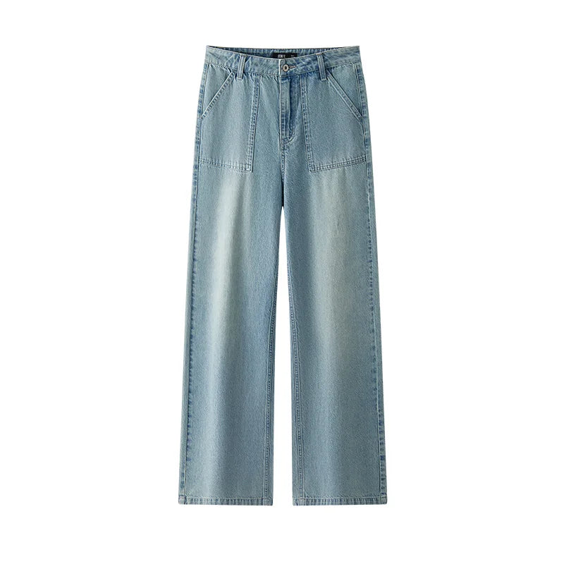 Semir Cargo Style Denim Pants Women 2025 Summer New Cotton Wide Leg Cool Girl Pants