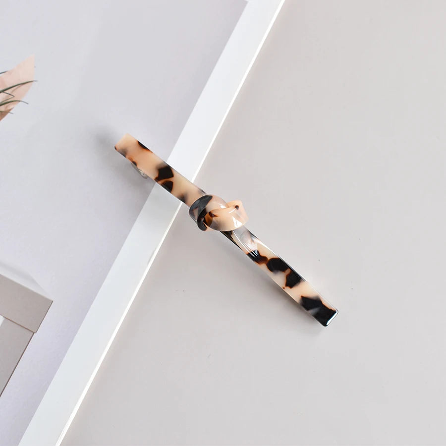 1PC Ladies Polychromatic acetic acid tie one-line spring clip thin hair half hair special holiday gift holiday