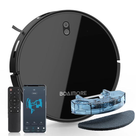 Robot Vacuum Cleaner Combo Mop,4000PA Suction Robotic,WiFi/Voice Control,Auto-Recharge,Pet Hair For Home Vacuum Cleaning Robot