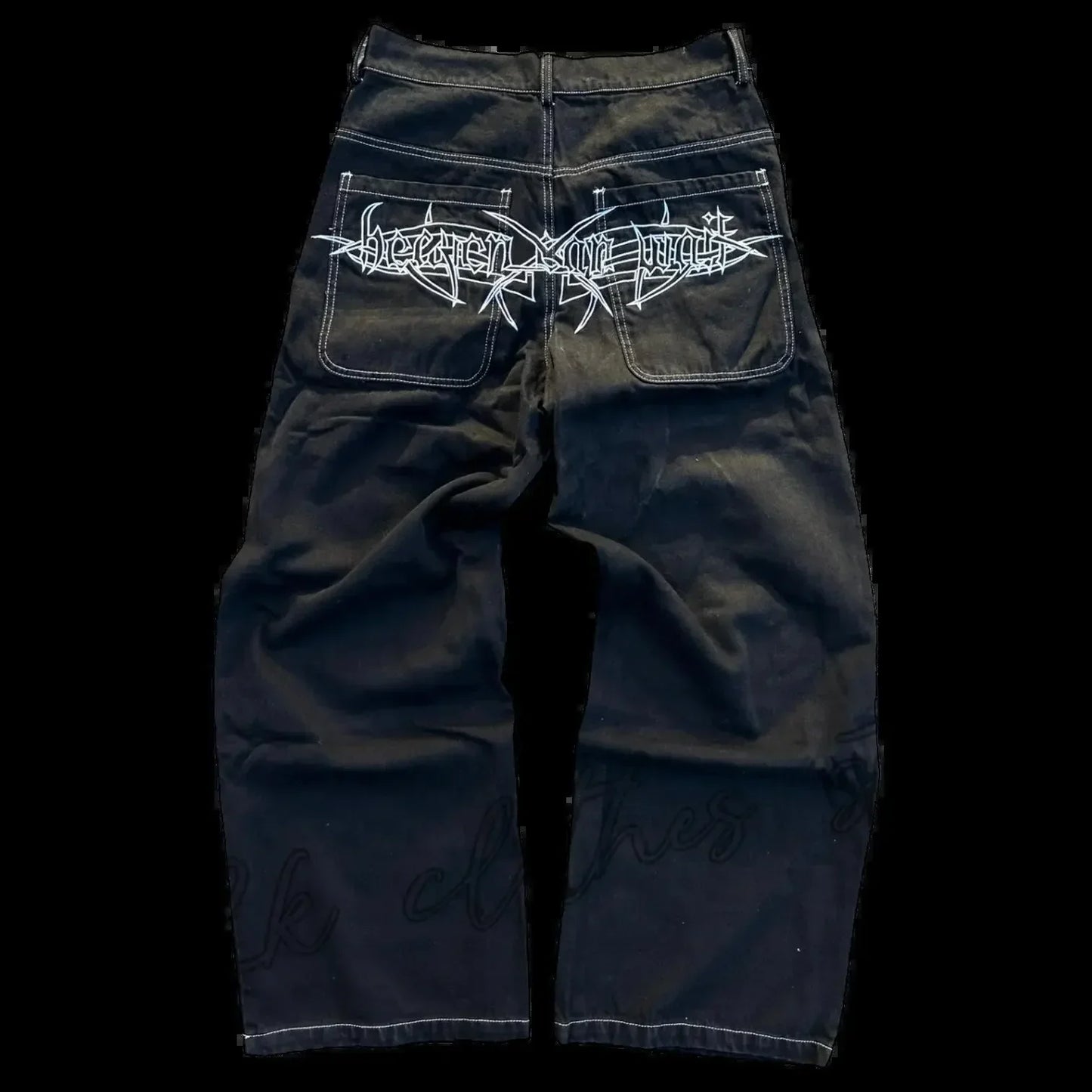 Streetwear Jeans Y2K Pants Womens Gothic Hip Hop Striped Retro Pink Baggy Jeans New High Waisted Wide Leg Trousers Clothes