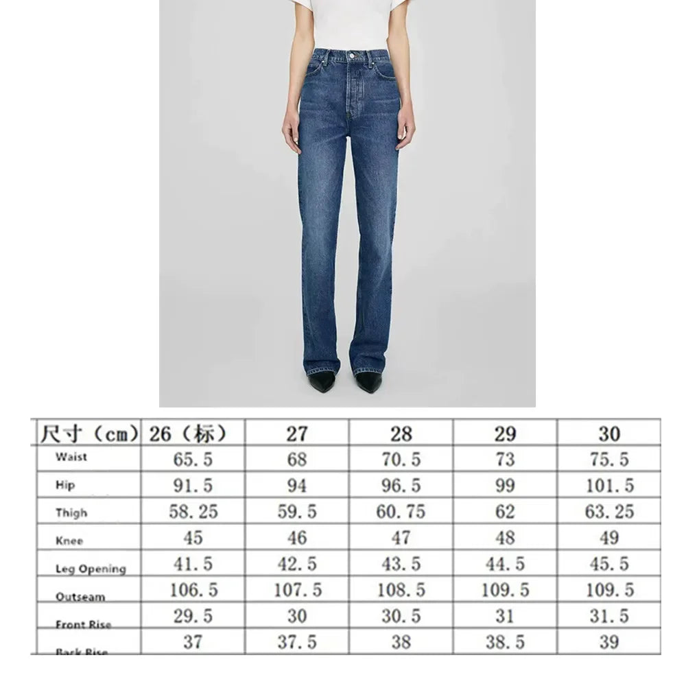 Women's Light Blue Versatile Hole Jeans Spring Summer New Ladies High-Waisted Fringe Straight Denim Pants