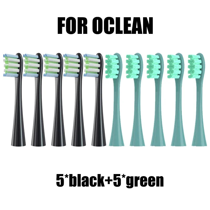 10PCS Replacement Brush Heads for Oclean X PRO/Z1/F1/One/Air 2/SE Soft DuPont Nozzles Vacuum Sealed Packaged